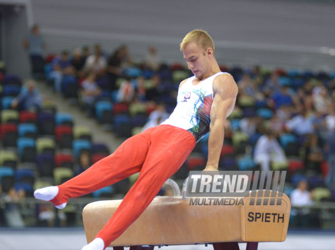 Kişi idman gimnastikası üzrə 22-ci Bakı Çempionatı və Birinciliyi. Bakı, Azərbaycan, 02 oktyabr 2015